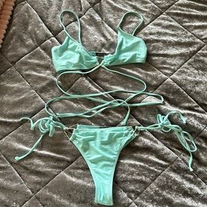 Light blue bikini, in good condition only worn a few times